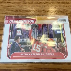 Patrick mahomes celebration  football card